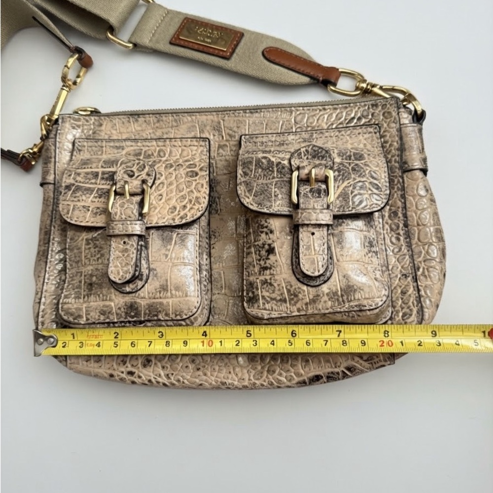 Lauren Ralph Lauren Medium Noa Croc-Embossed Leather Crossbody with Dust Bag - Picture 9 of 11
